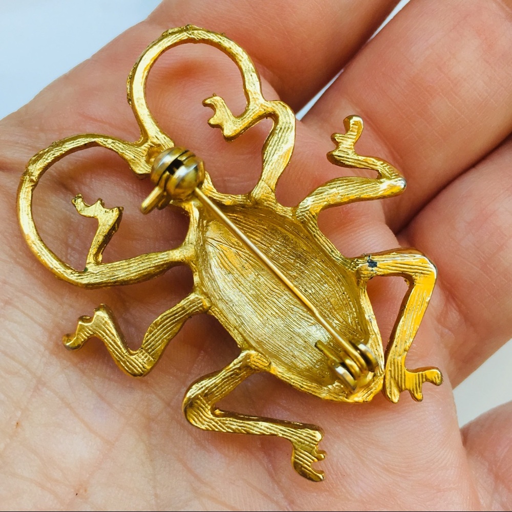 Gold beetle brooch Neiman Marcus vintage - Picture 4 of 5